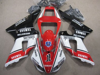 Best 1998-1999 Red White Black 50 Yamaha YZF R1 Replacement Motorcycle Fairings