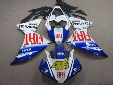 Best 2009-2011 Blue White Fiat 46 Yamaha YZF R1 Motorcyle Fairings