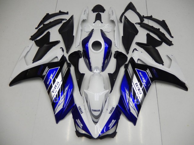 Best 2015-2022 Blue White Yamaha YZF R3 Motorcycle Fairing