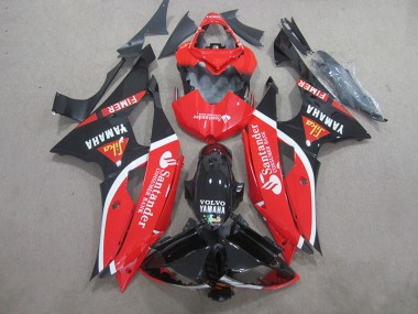 Best 2008-2016 Black Red White Santander Yamaha YZF R6 Bike Fairings